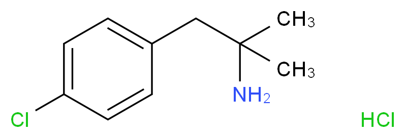 1-(4-chlorophenyl)-2-methylpropan-2-amine hydrochloride_分子结构_CAS_151-06-4