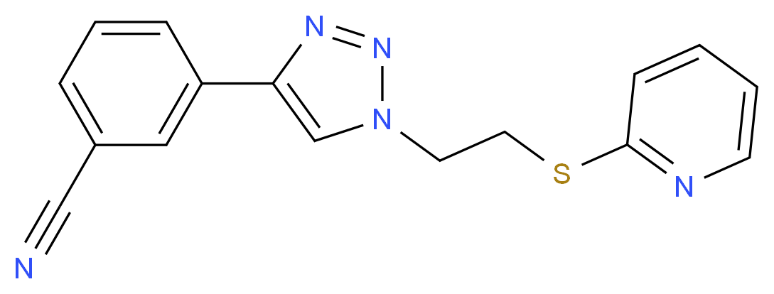 3-{1-[2-(pyridin-2-ylthio)ethyl]-1H-1,2,3-triazol-4-yl}benzonitrile_分子结构_CAS_)