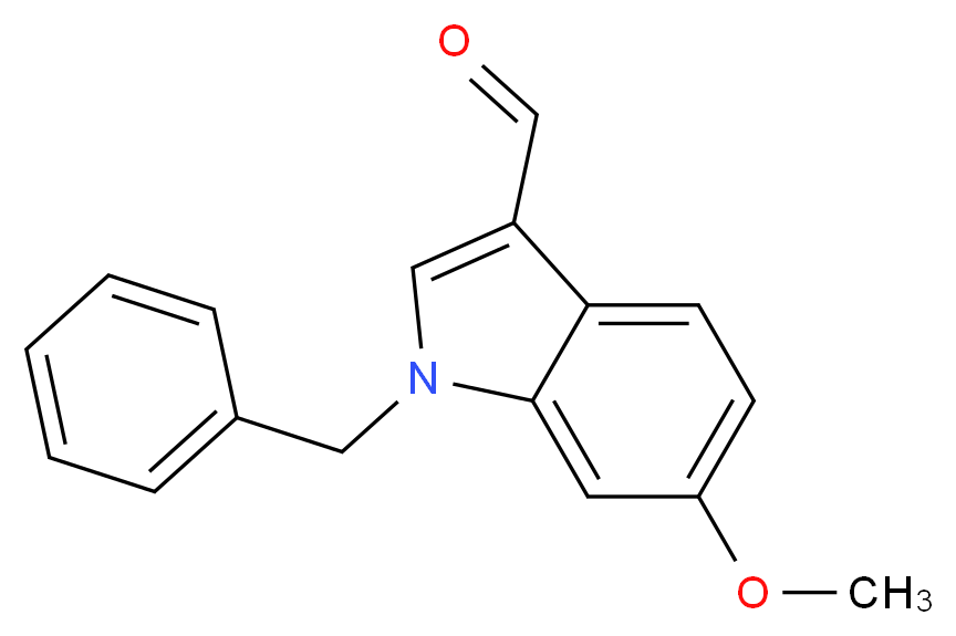 1-Benzyl-6-methoxy-1H-indole-3-carbaldehyde_分子结构_CAS_)