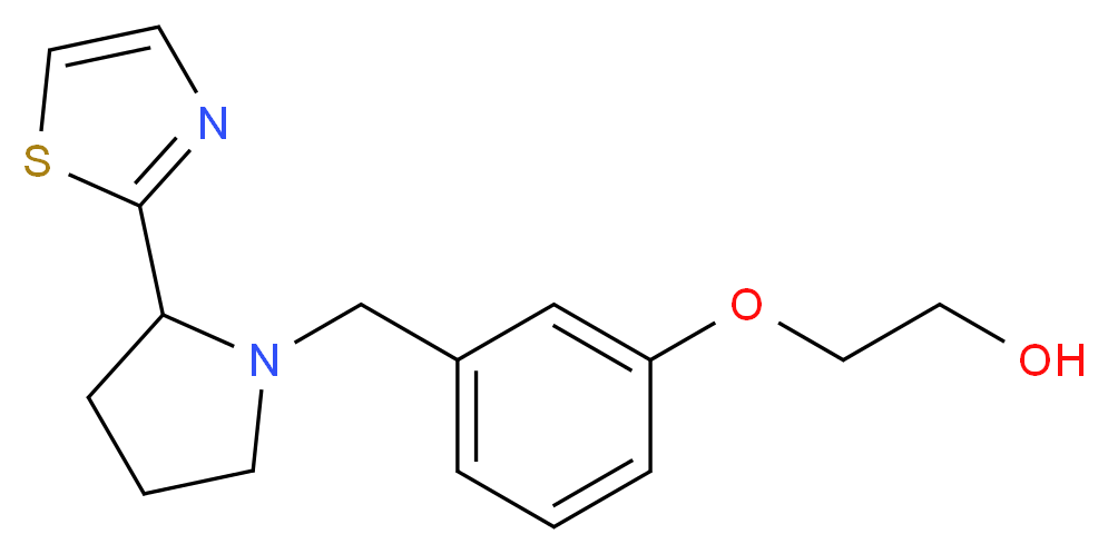 2-(3-{[2-(1,3-thiazol-2-yl)pyrrolidin-1-yl]methyl}phenoxy)ethanol_分子结构_CAS_)
