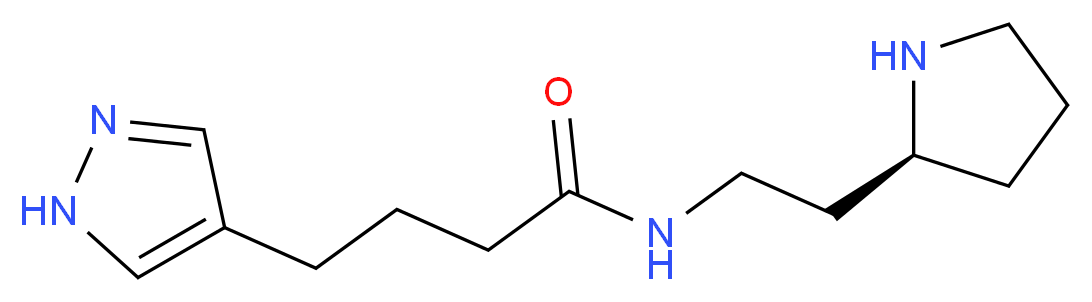 4-(1H-pyrazol-4-yl)-N-{2-[(2S)-pyrrolidin-2-yl]ethyl}butanamide_分子结构_CAS_)