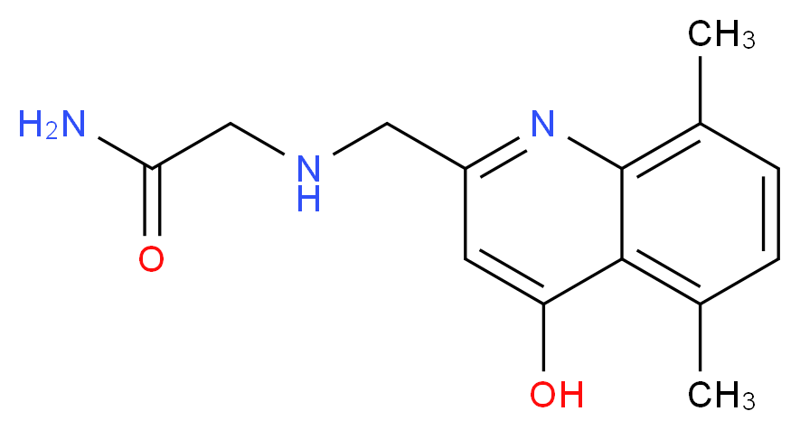 N~2~-[(4-hydroxy-5,8-dimethylquinolin-2-yl)methyl]glycinamide_分子结构_CAS_)