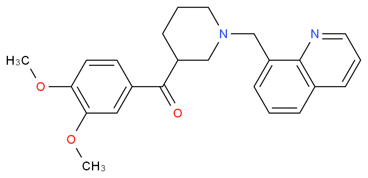 (3,4-dimethoxyphenyl)[1-(8-quinolinylmethyl)-3-piperidinyl]methanone_分子结构_CAS_)