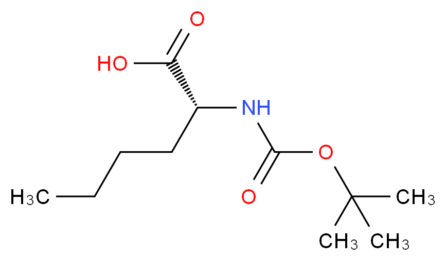 (2R)-2-{[(tert-butoxy)carbonyl]amino}hexanoic acid_分子结构_CAS_55674-63-0