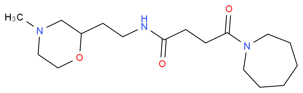 4-azepan-1-yl-N-[2-(4-methylmorpholin-2-yl)ethyl]-4-oxobutanamide_分子结构_CAS_)