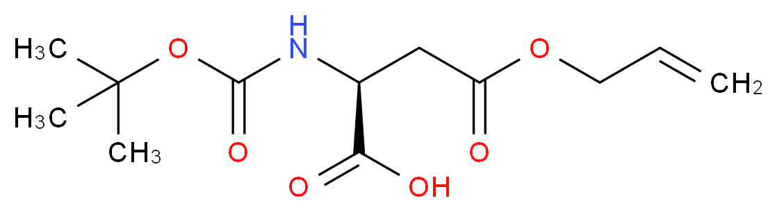 (2S)-2-{[(tert-butoxy)carbonyl]amino}-4-oxo-4-(prop-2-en-1-yloxy)butanoic acid_分子结构_CAS_132286-77-2