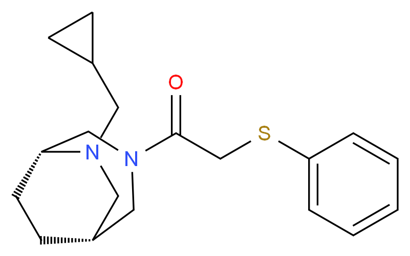 (1R*,5R*)-6-(cyclopropylmethyl)-3-[(phenylthio)acetyl]-3,6-diazabicyclo[3.2.2]nonane_分子结构_CAS_)