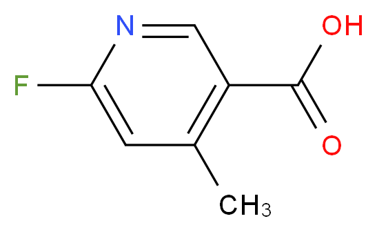 6-fluoro-4-methylpyridine-3-carboxylic acid_分子结构_CAS_944582-95-0