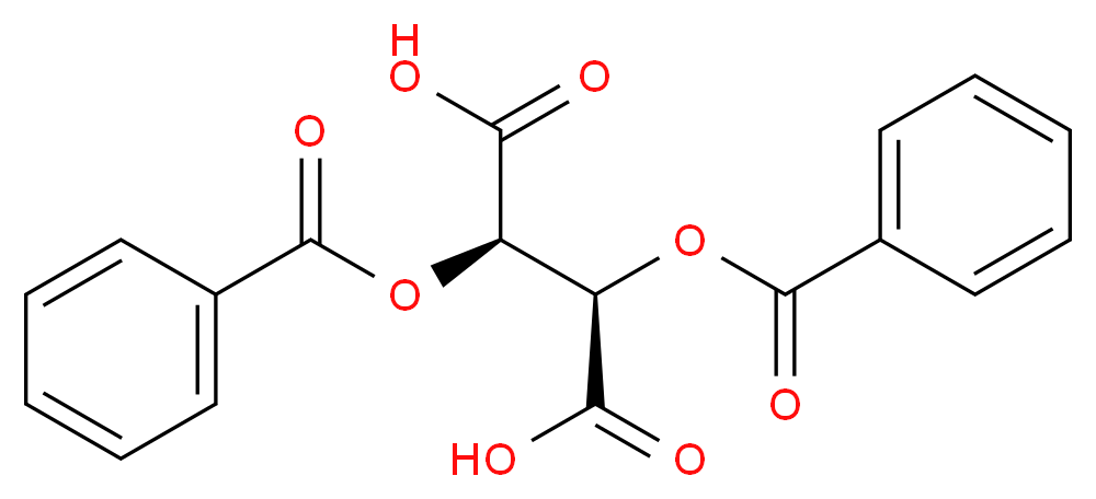 (2R,3R)-2,3-bis(benzoyloxy)butanedioic acid_分子结构_CAS_2743-38-6