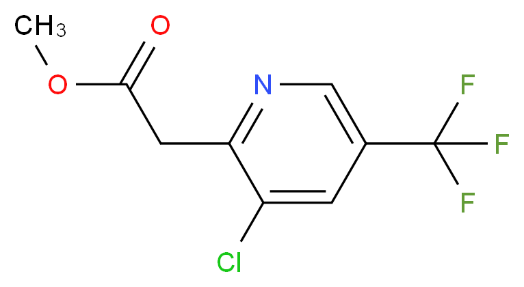 Methyl 2-[3-chloro-5-(trifluoromethyl)-2-pyridinyl]acetate_分子结构_CAS_)