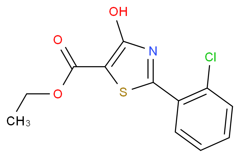 Ethyl 2-(2-chlorophenyl)-4-hydroxy-1,3-thiazole-5-carboxylate_分子结构_CAS_)