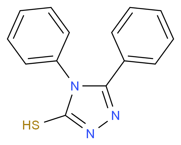 diphenyl-4H-1,2,4-triazole-3-thiol_分子结构_CAS_6596-82-3
