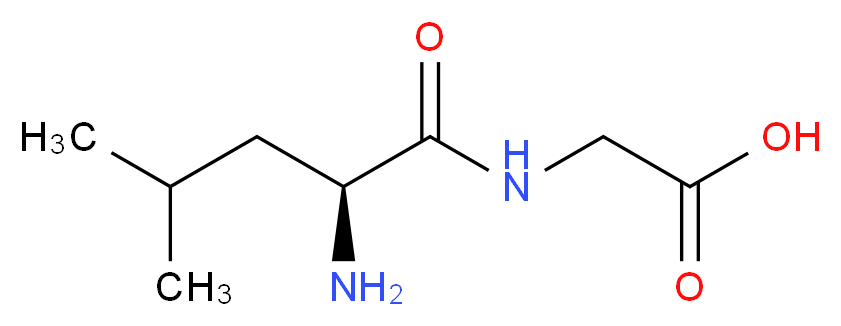 2-[(2S)-2-amino-4-methylpentanamido]acetic acid_分子结构_CAS_686-50-0