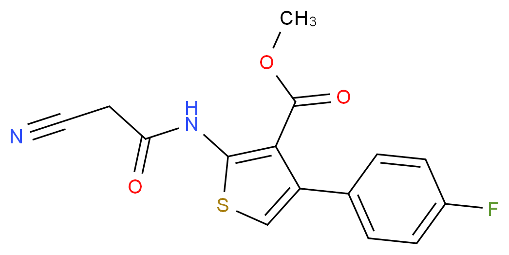 Methyl 2-[(cyanoacetyl)amino]-4-(4-fluorophenyl)-thiophene-3-carboxylate_分子结构_CAS_)