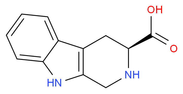 (3S)-1H,2H,3H,4H,9H-pyrido[3,4-b]indole-3-carboxylic acid_分子结构_CAS_42438-90-4