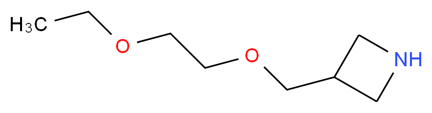 3-[(2-Ethoxyethoxy)methyl]azetidine_分子结构_CAS_)