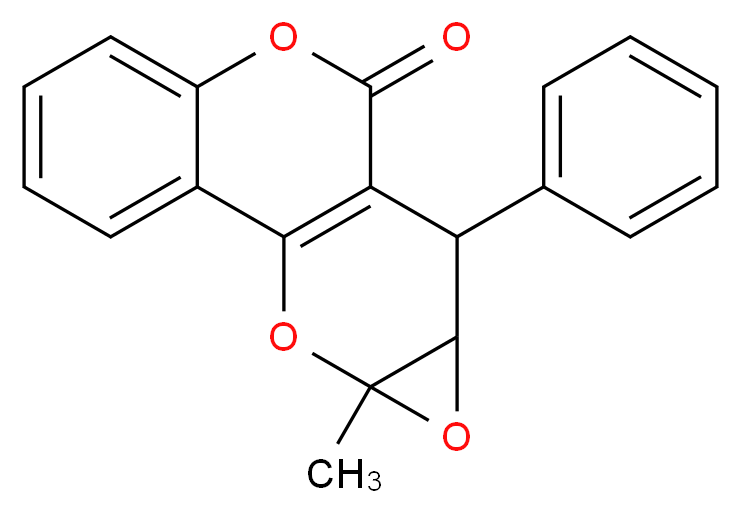 rac-2-Methyl-2,3-epoxy-4-phenyl-4H-pyrano[3,2-c]benzopyran-5-one_分子结构_CAS_1217816-92-6)