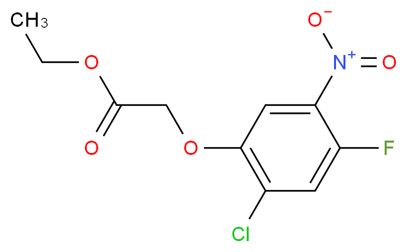 Ethyl 2-(2-chloro-4-fluoro-5-nitrophenoxy)acetate_分子结构_CAS_)