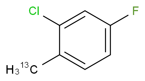 2-氯-4-氟甲苯-α-13C_分子结构_CAS_287399-45-5)