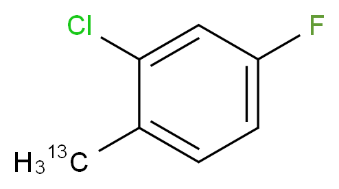 2-chloro-4-fluoro-1-(<sup>1</sup><sup>3</sup>C)methylbenzene_分子结构_CAS_287399-45-5