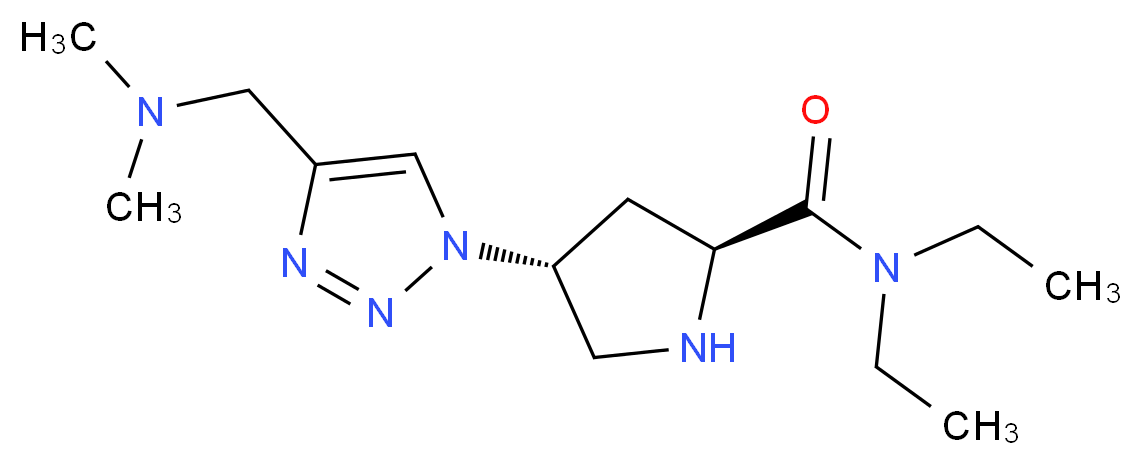 (4R)-4-{4-[(dimethylamino)methyl]-1H-1,2,3-triazol-1-yl}-N,N-diethyl-L-prolinamide_分子结构_CAS_)