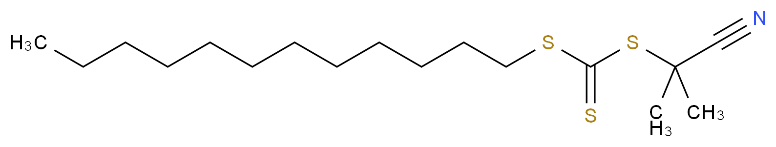 2-{[(dodecylsulfanyl)methanethioyl]sulfanyl}-2-methylpropanenitrile_分子结构_CAS_870196-83-1