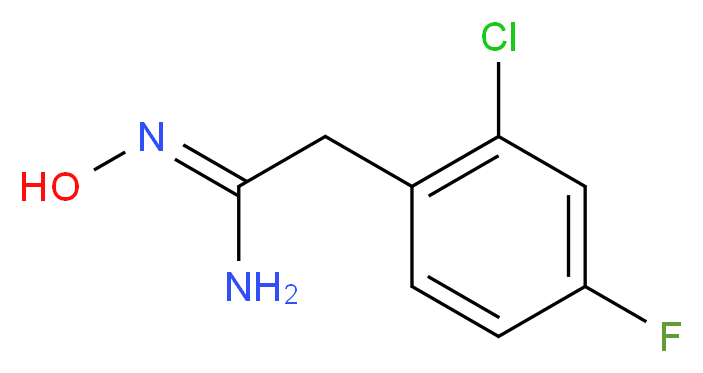 2-Chloro-4-fluorophenylacetamidoxime 97%_分子结构_CAS_306937-33-7)