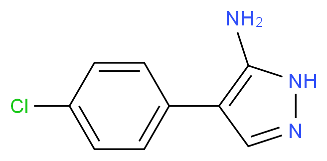 4-(4-chlorophenyl)-1H-pyrazol-5-amine_分子结构_CAS_40545-65-1