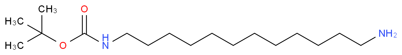 tert-butyl N-(12-aminododecyl)carbamate_分子结构_CAS_109792-60-1