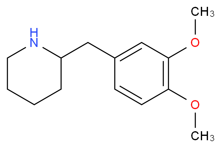 2-(3,4-DIMETHOXY-BENZYL)-PIPERIDINE_分子结构_CAS_102458-70-8)