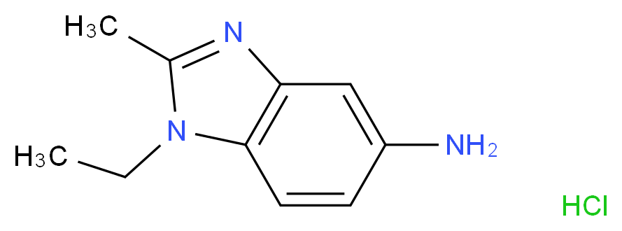 1-Ethyl-2-methyl-1H-benzoimidazol-5-ylamine hydrochloride_分子结构_CAS_20982-18-7)