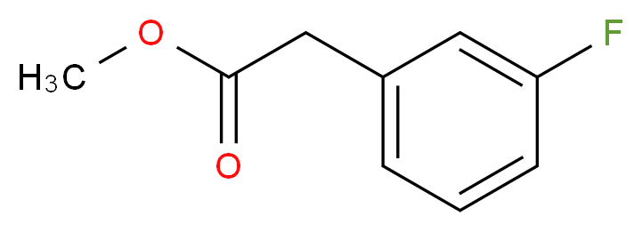 methyl 2-(3-fluorophenyl)acetate_分子结构_CAS_64123-77-9