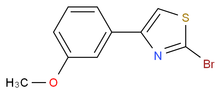 2-bromo-4-(3-methoxyphenyl)-1,3-thiazole_分子结构_CAS_412923-56-9