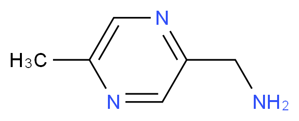 2-(Aminomethyl)-5-methylpyrazine_分子结构_CAS_132664-85-8)