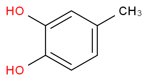 4-methylbenzene-1,2-diol_分子结构_CAS_452-86-8