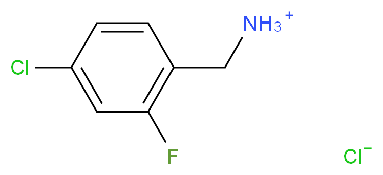 (4-chloro-2-fluorophenyl)methanaminium chloride_分子结构_CAS_202982-63-6