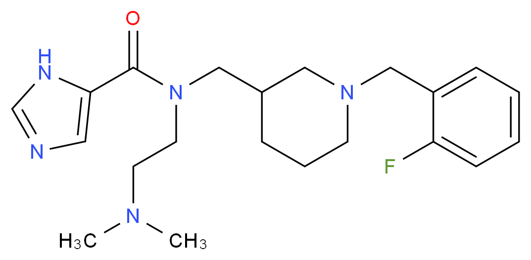 N-[2-(dimethylamino)ethyl]-N-{[1-(2-fluorobenzyl)piperidin-3-yl]methyl}-1H-imidazole-5-carboxamide_分子结构_CAS_)