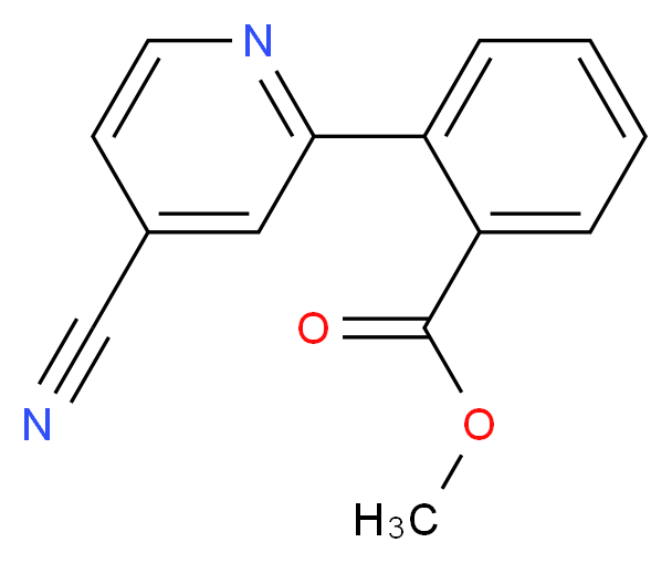 methyl 2-(4-cyanopyridin-2-yl)benzoate_分子结构_CAS_)