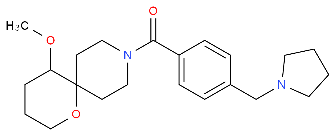 5-methoxy-9-[4-(pyrrolidin-1-ylmethyl)benzoyl]-1-oxa-9-azaspiro[5.5]undecane_分子结构_CAS_)