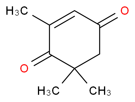 2,6,6-三甲基-2-环己烯-1,4-二酮_分子结构_CAS_1125-21-9)