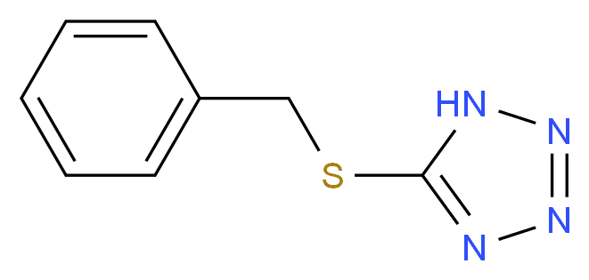 5-Benzylmercapto-1H-tetrazole_分子结构_CAS_21871-47-6)