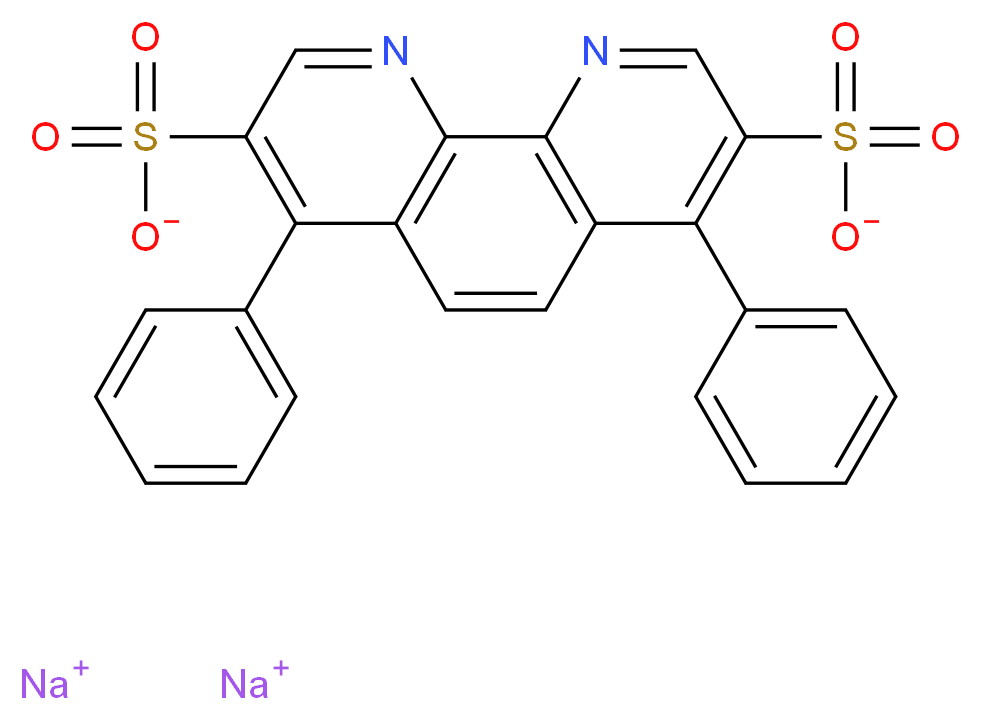 BATHOPHENANTHROLINE DISULFONIC ACID DISODIUM SALT_分子结构_CAS_52746-49-3)