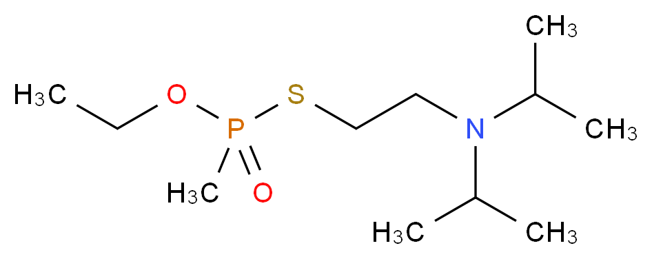 ethyl ({2-[bis(propan-2-yl)amino]ethyl}sulfanyl)(methyl)phosphinate_分子结构_CAS_50782-69-9