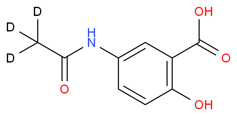 N-Acetyl Mesalazine-d3_分子结构_CAS_93968-79-7)