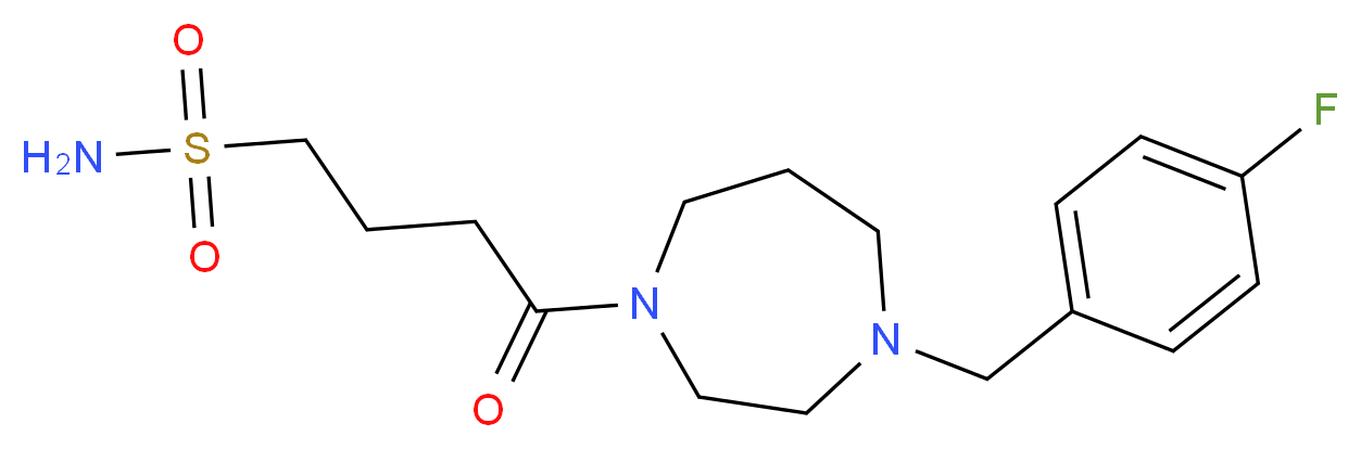 4-[4-(4-fluorobenzyl)-1,4-diazepan-1-yl]-4-oxo-1-butanesulfonamide_分子结构_CAS_)
