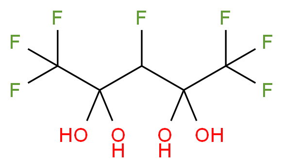 1,1,1,3,5,5,5-heptafluoropentane-2,2,4,4-tetrol_分子结构_CAS_77953-71-0