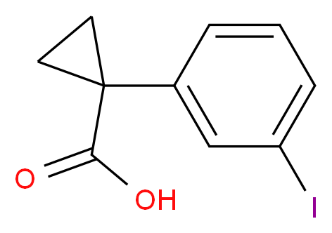 1-(3-iodophenyl)cyclopropanecarboxylic acid_分子结构_CAS_124276-85-3)