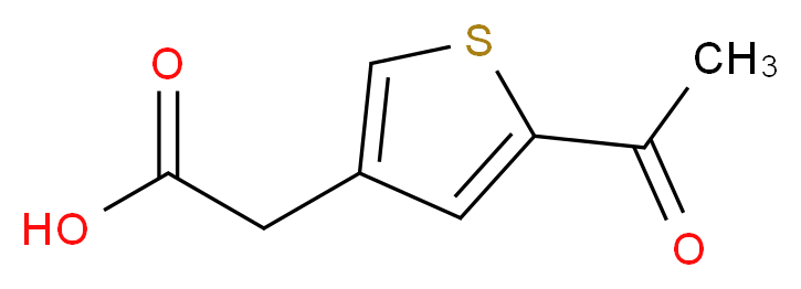 (5-acetyl-3-thienyl)acetic acid_分子结构_CAS_41908-06-9)