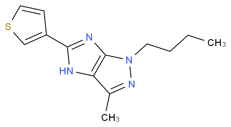 1-butyl-3-methyl-5-(3-thienyl)-1,4-dihydroimidazo[4,5-c]pyrazole_分子结构_CAS_)