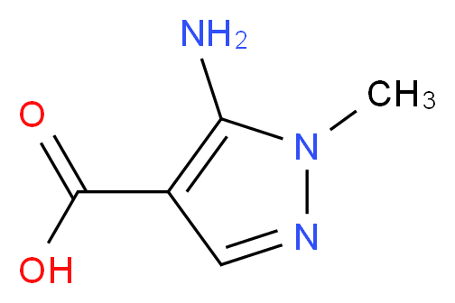 5-Amino-1-methyl-1H-pyrazole-4-carboxylic acid_分子结构_CAS_)